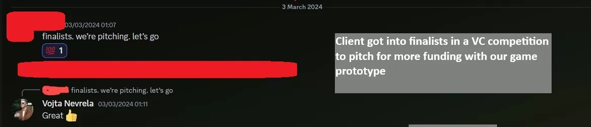 Client testimonial about GameReady's game development services